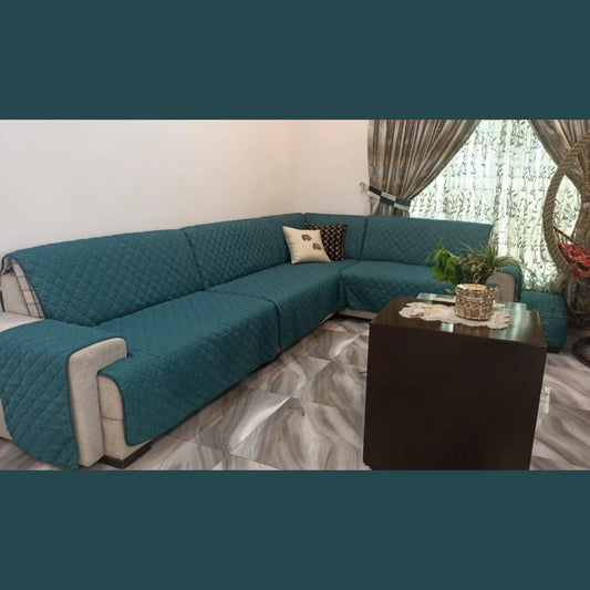 Elegant L-Shaped Sofa Protector – Full Coverage & Comfort
