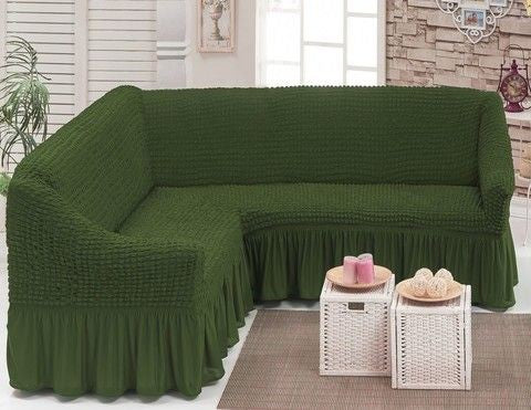 Elegant L-Shaped Sofa Protector – Full Coverage & Comfort
